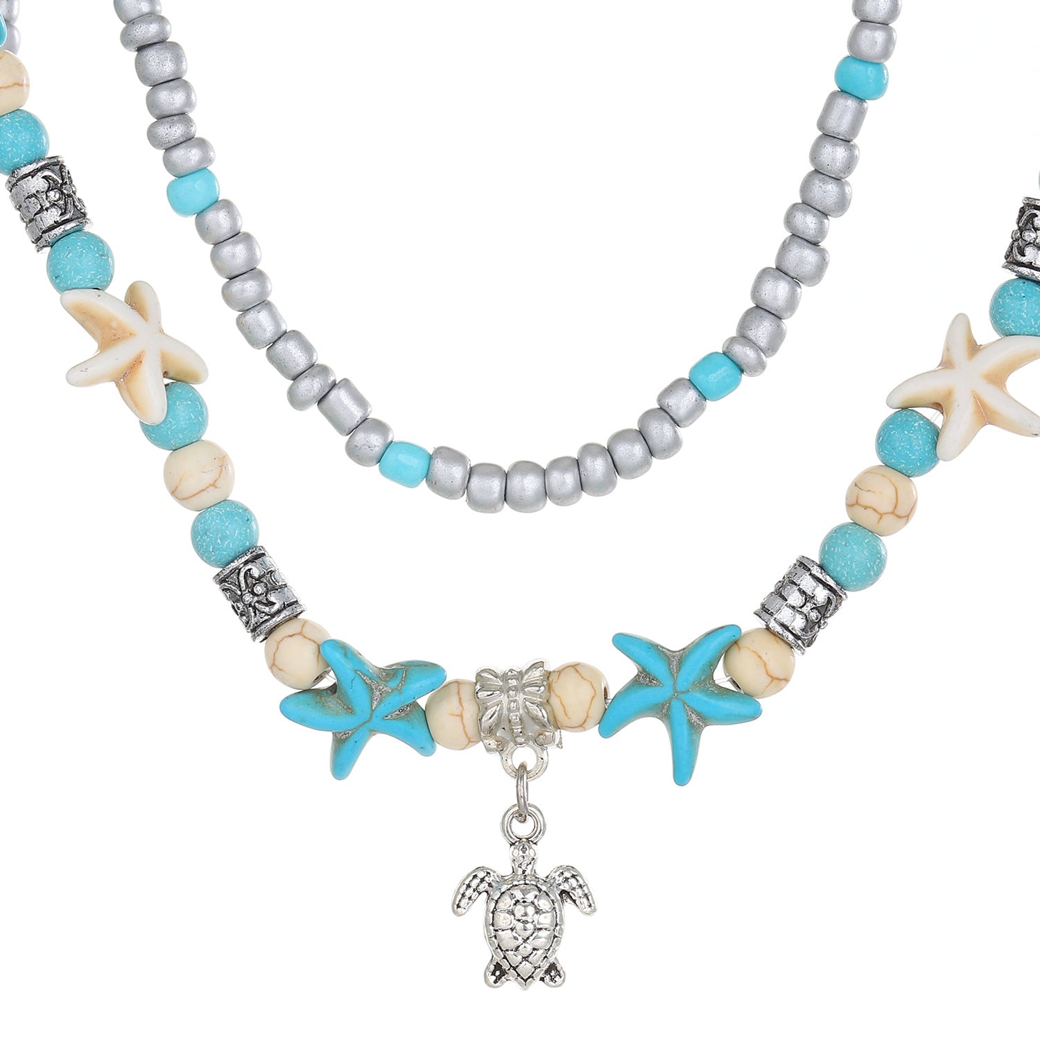 Wholesale Holiday style beaded necklace clavicle chain